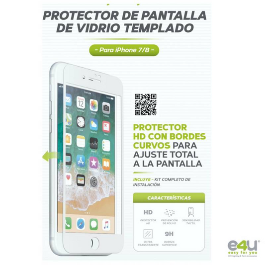 Vidrio templado Para iPhone 7/8 - Blanco