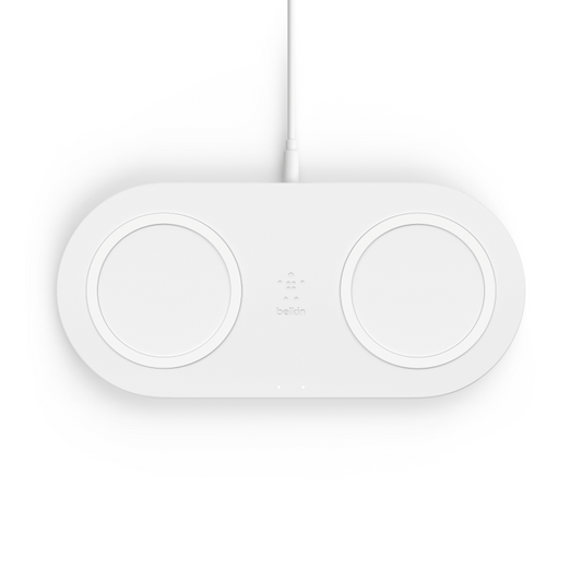 Base de Carga Inalámbrica Belkin dual Qi 10w Blanco