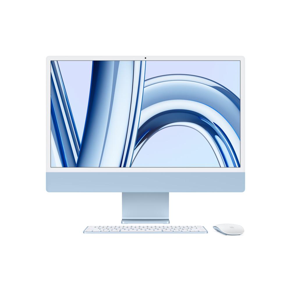 iMac con pantalla Retina 4,5K de 24 pulgadas Chip M3 de Apple con CPU de 8 núcleos y GPU de 10 núcleos 8GB Azul 256 GB