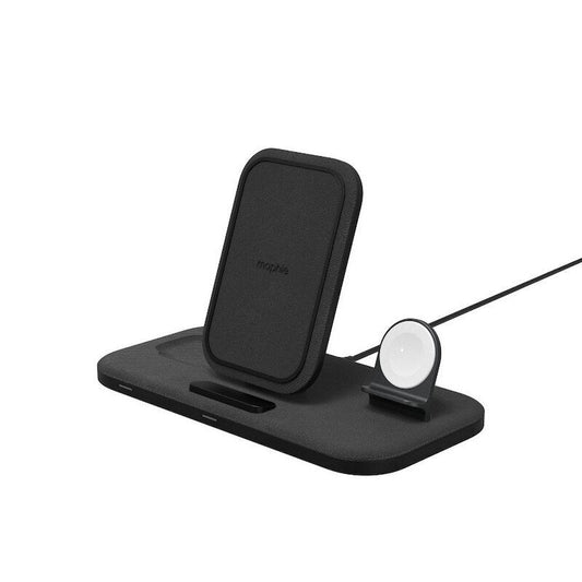 Cargador de Base Inalámbrico mophie 3 en 1 de 15W - Negro