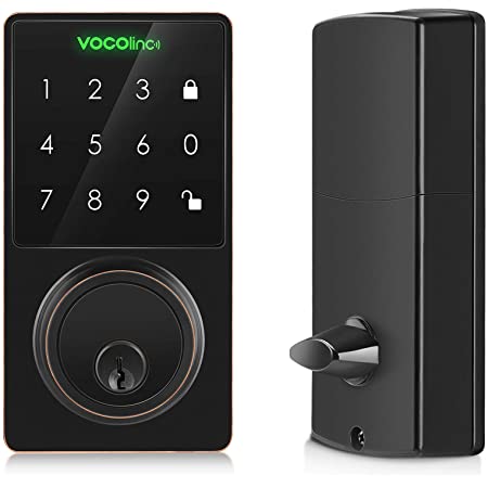 Seguro Vocolinc Smart Door Lock Touchscreen Homekit Negro