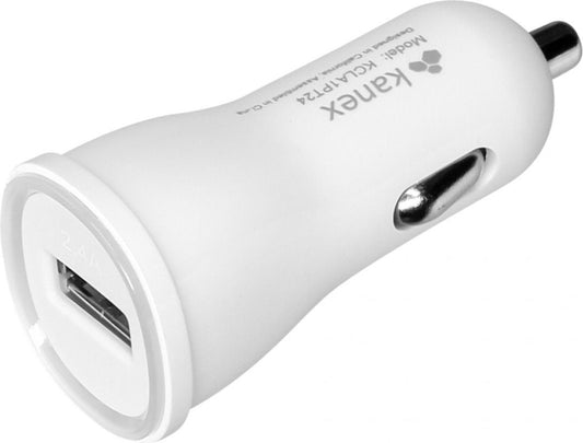 Kanex USB Car Charger 2.4Amp - White