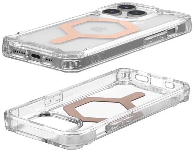 FUNDA MAGSAFE IPHONE 15 PROMAX TRAN/ORO