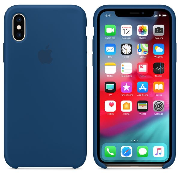 Case de Silicona Apple Para iPhone XS - Azul Media Noche