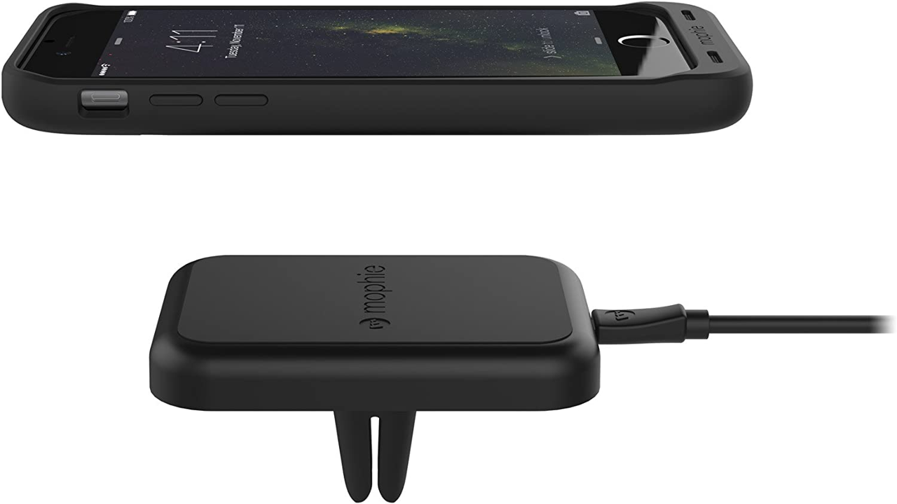 Cargador para iPhone inalámbrico para auto Negro