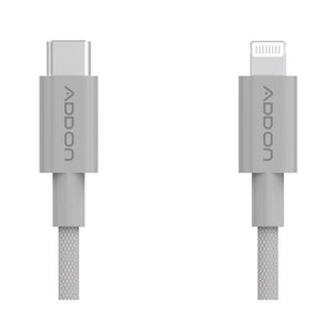 CABLE DE CARGA ADD ON USBC/LIGHTNING 2M - GREY