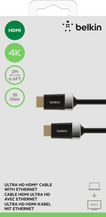 Cable Belkin hdmi 4K 6.6Ft Negro