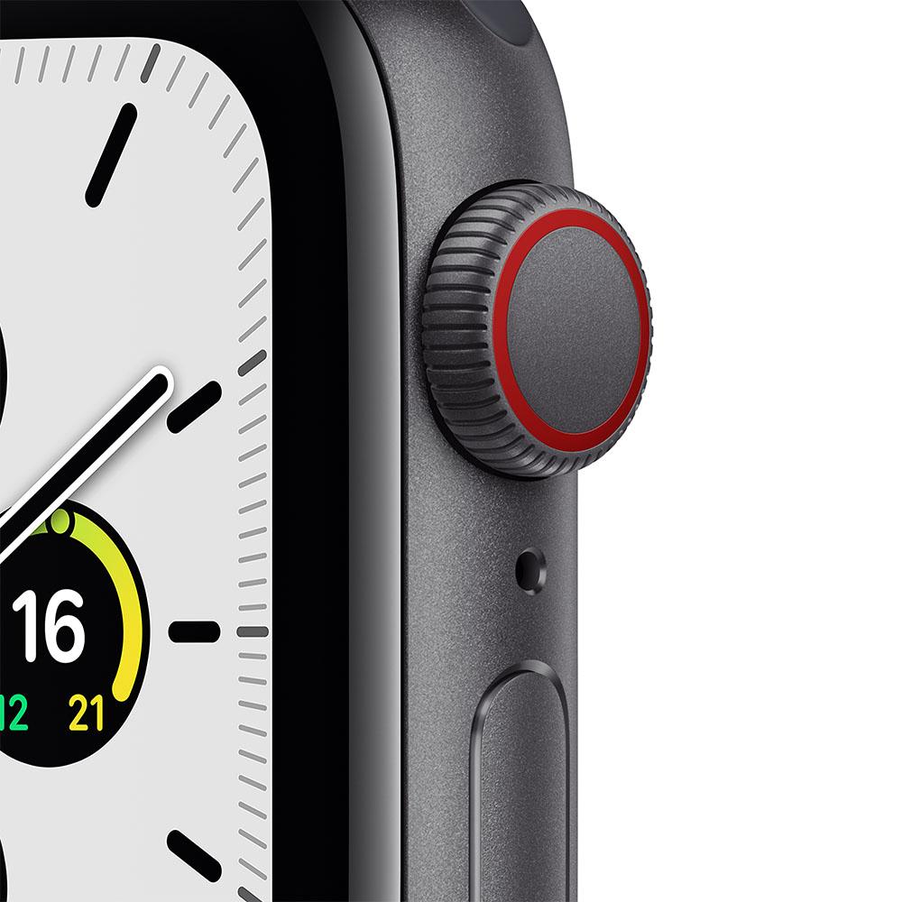 Apple Watch SE (GPS + Cellular) - Caja de aluminio en gris espacial de 40 mm - Correa deportiva en color medianoche - Talla única