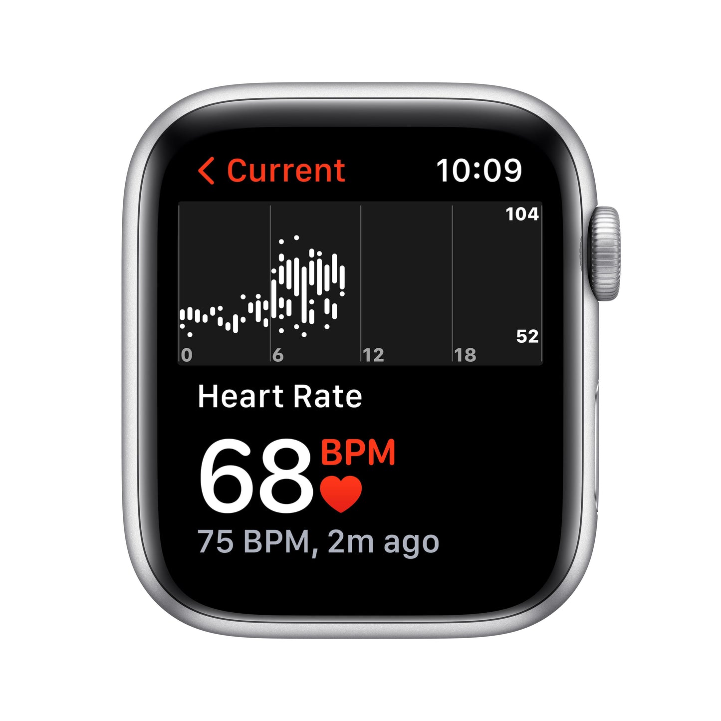 Apple Watch SE (GPS) - Caja de aluminio en plata de 44 mm - Correa deportiva en color abismo - Talla única