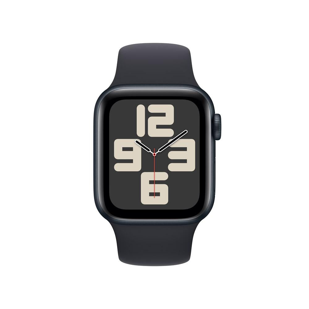 Apple Watch SE GPS + Cellular • Caja de aluminio color medianoche de 40 mm • Correa deportiva color medianoche - S/M