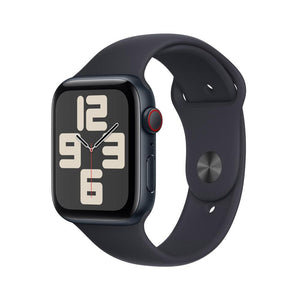 Apple Watch SE GPS + Cellular • Caja de aluminio color medianoche de 44 mm • Correa deportiva color medianoche - M/L