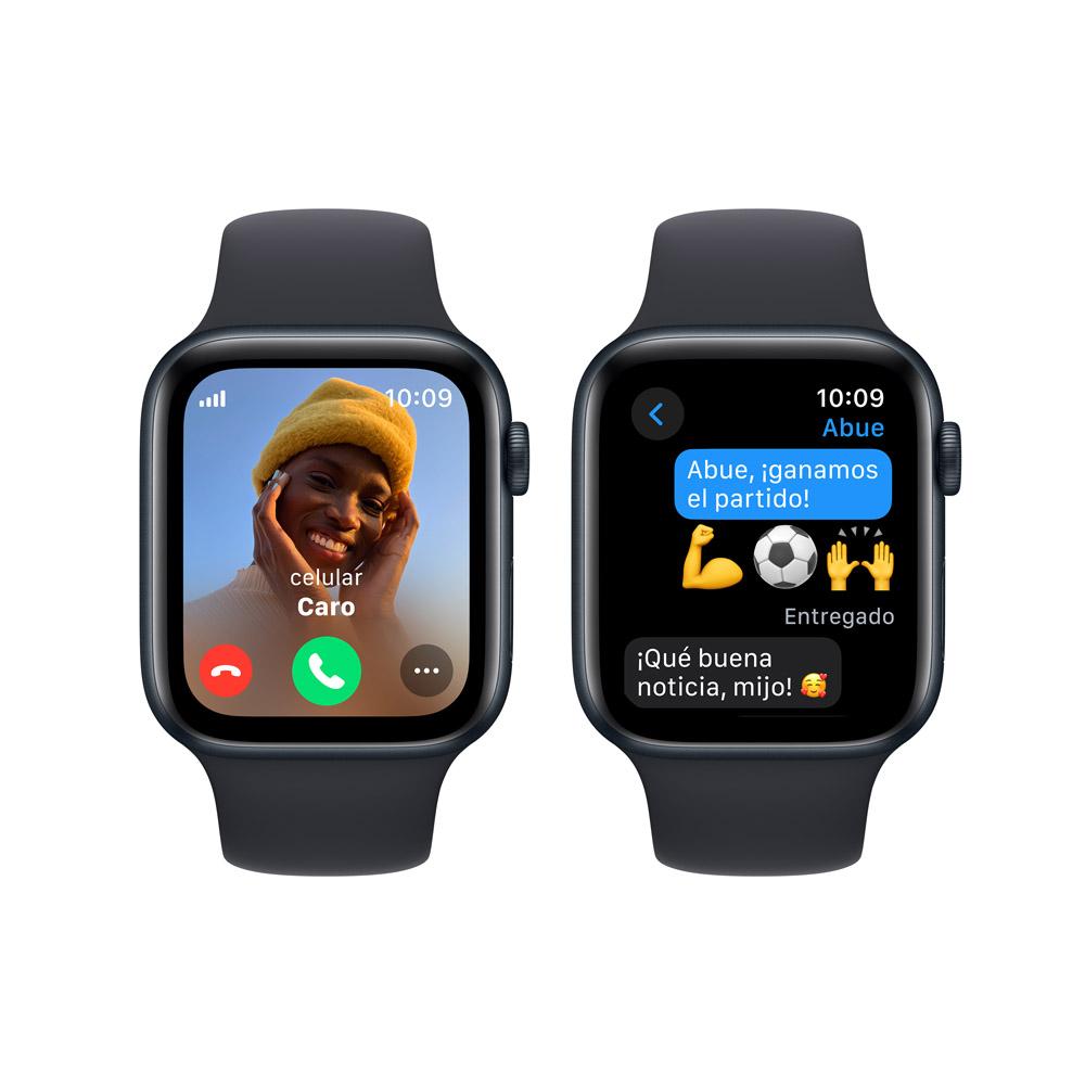 Apple Watch SE GPS + Cellular • Caja de aluminio color medianoche de 44 mm • Correa deportiva color medianoche - M/L