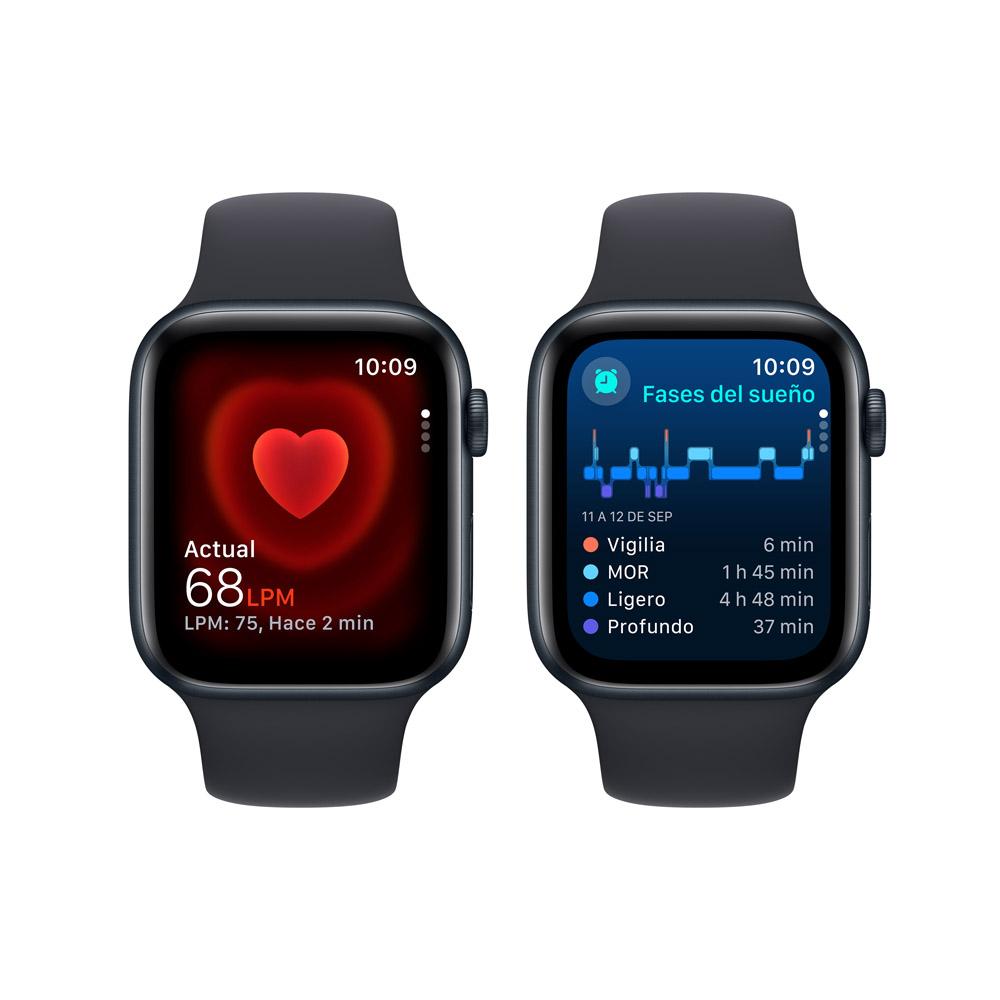 Apple Watch SE GPS + Cellular • Caja de aluminio color medianoche de 44 mm • Correa deportiva color medianoche - M/L