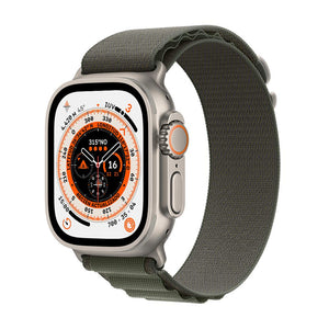 Apple Watch Ultra (GPS + Cellular) - Caja de titanio de 49 mm - Correa Loop Alpine verde - Talla S