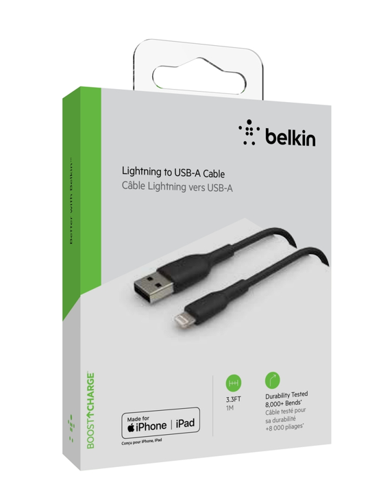 Cable Belkin USB-A a Lightning (1m) Mixit - Negro