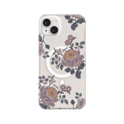 Case protectora Coach con MagSafe Para iPhone 14 Plus- Moody Floral/Púrpura