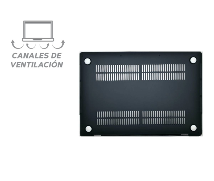 Carcasa Protectora E4U Para MacBook Air 13.3¨ - Negro Mate