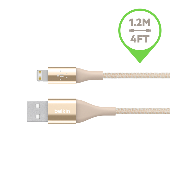 Cable Belkin Lightning USB 4Ft - Oro