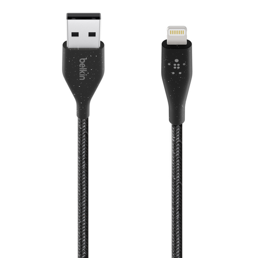 Cable Lightning USB 1.2m DuraTek con cinta blanco