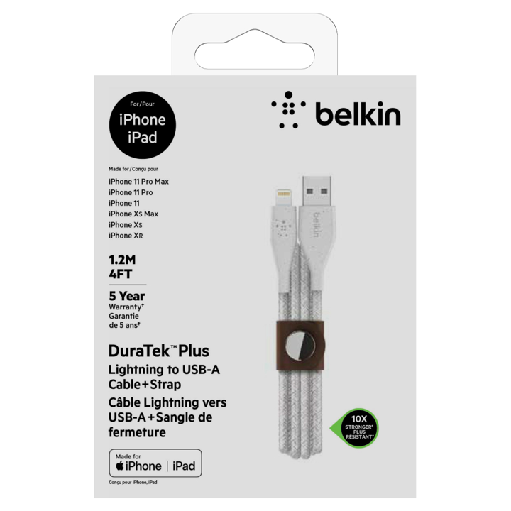 Cable Belkin USB-C a USB-C (1.2M) Duratek Plus - Negro