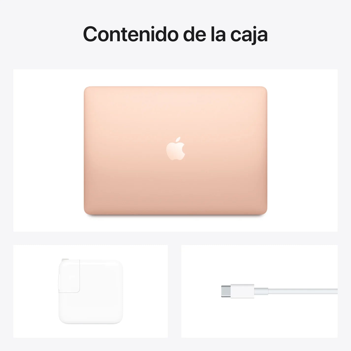 MacBook Air de 13 pulgadas Chip M1 de Apple con CPU de ocho núcleos y GPU de siete núcleos 8GB Oro 256 GB