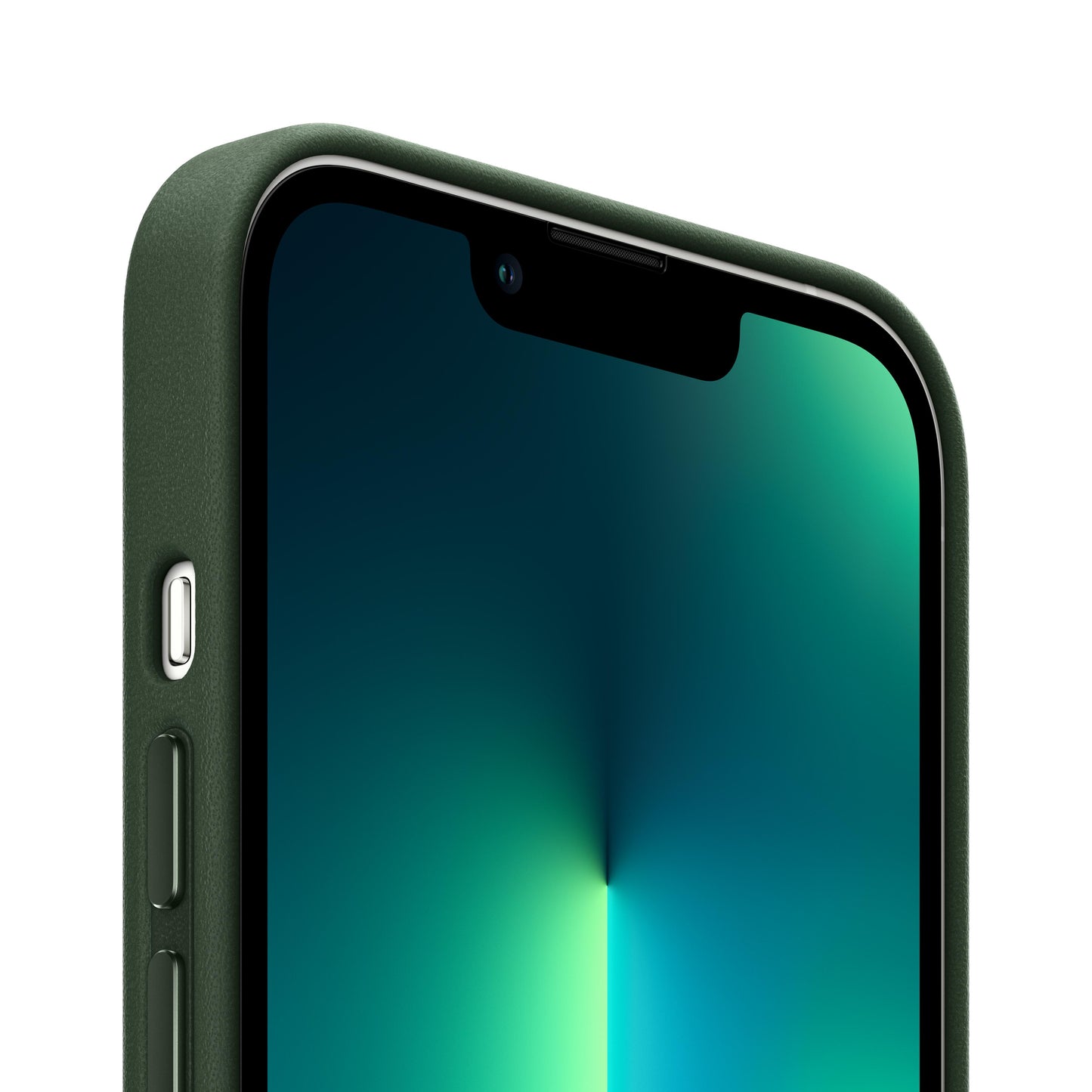 Estuche de cuero con MagSafe para el iPhone 13 Pro Max - Verde secuoya