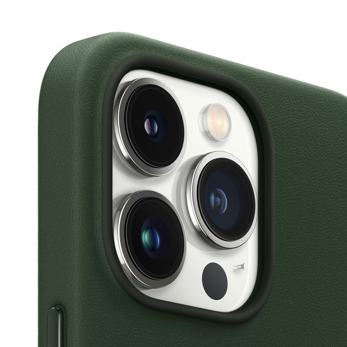 Estuche de cuero con MagSafe para el iPhone 13 Pro Max - Verde secuoya