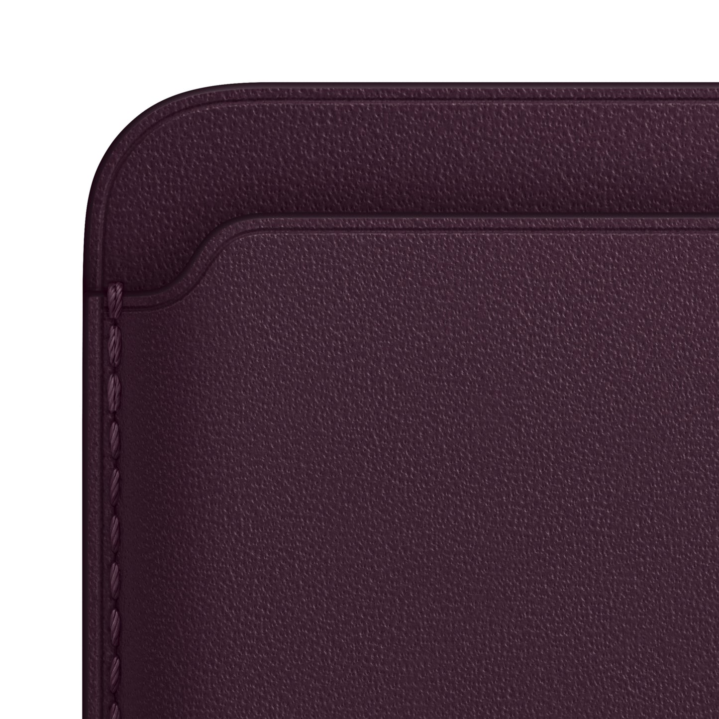 Cartera de piel con MagSafe para el iPhone -Cereza oscuro