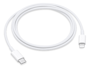Cable Apple de conector Lightning a USB-C de 1M - Blanco