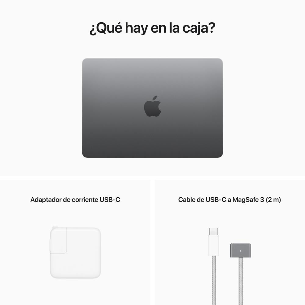 MacBook Air de 13 pulgadas: Chip M2 de Apple con CPU de ocho núcleos y GPU de diez núcleos, 512 GB SSD - Gris espacial