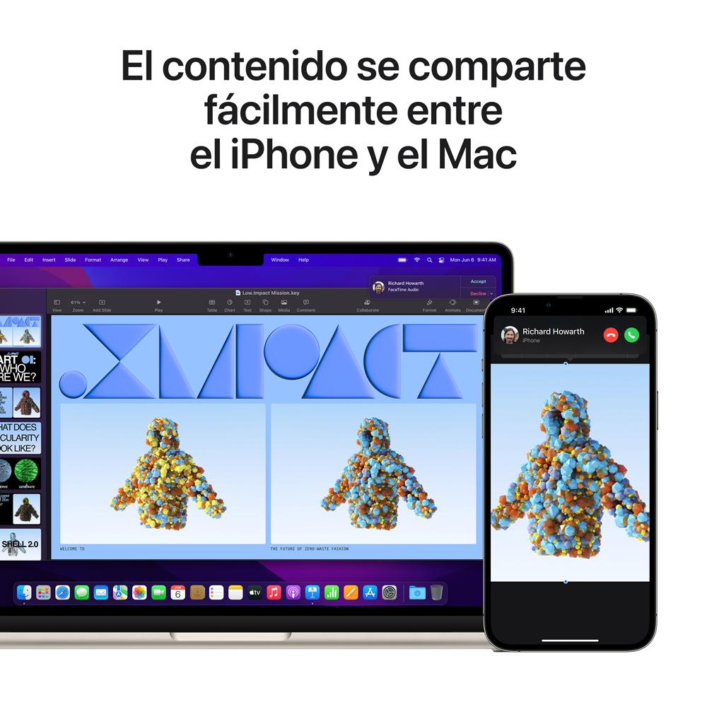 MacBook Air de 13 pulgadas: Chip M2 de Apple con CPU de ocho núcleos y GPU de diez núcleos, 512 GB SSD - Blanco estrella