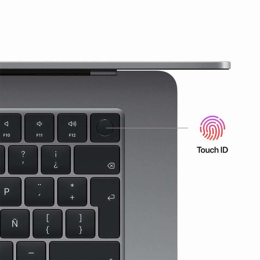 MacBook Air de 15 pulgadas: Chip M2 de Apple con CPU de ocho núcleos y GPU de diez núcleos, 256 GB SSD - Gris espacial