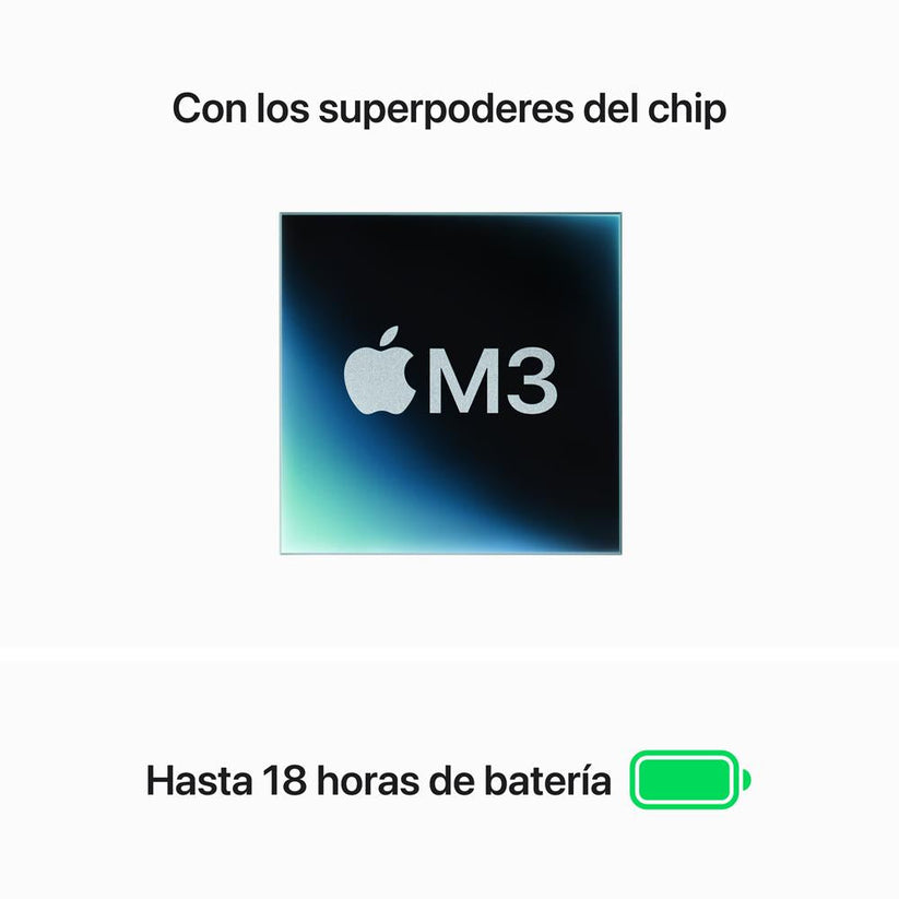 MacBook Air de 15 pulgadas: Chip M3 de Apple con CPU de 8 núcleos y GPU de 10 núcleos, 256 GB SSD - Azul medianoche