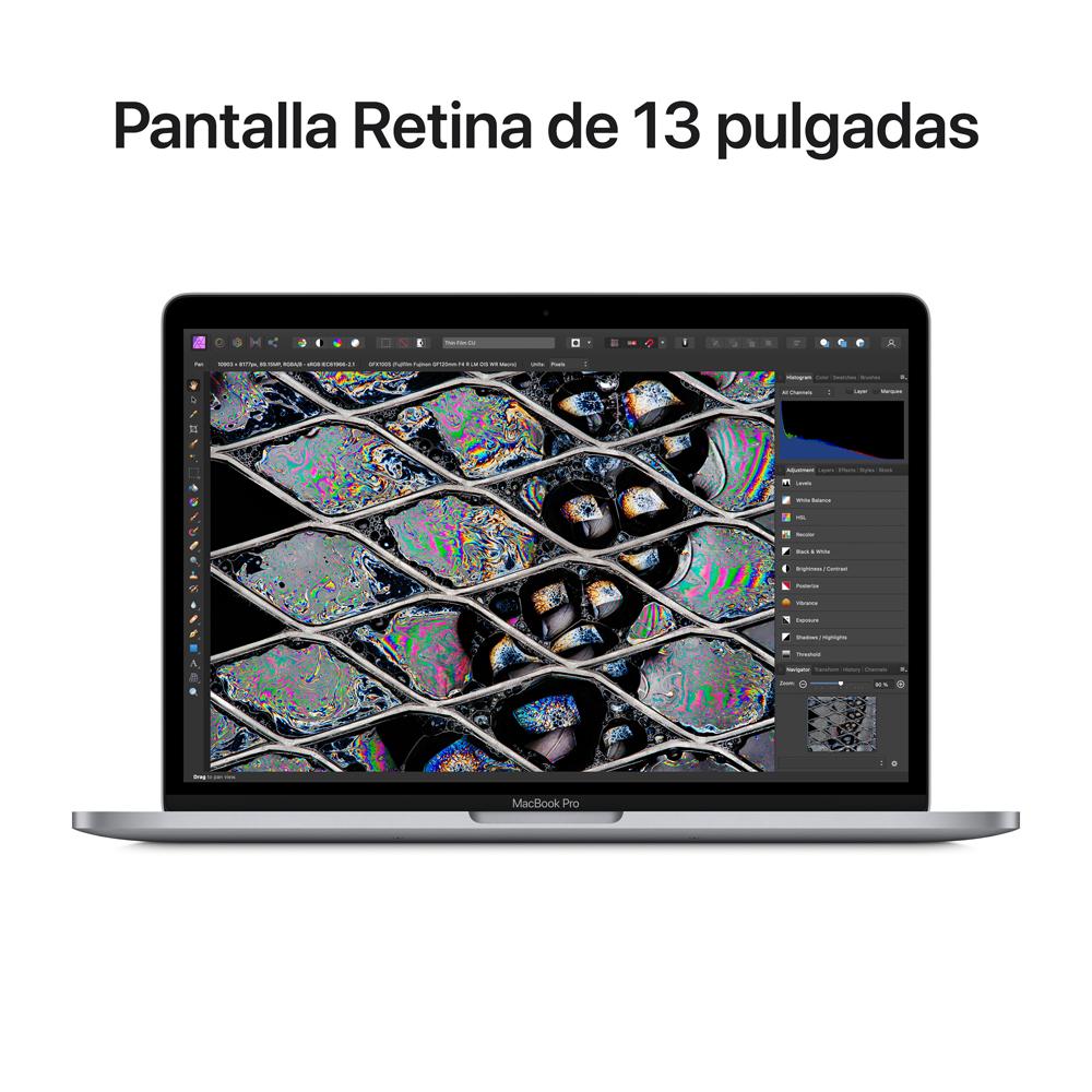 MacBook Pro de 13 pulgadas: Chip M2 de Apple con CPU de ocho núcleos y GPU de diez núcleos, 256 GB SSD - Gris espacial