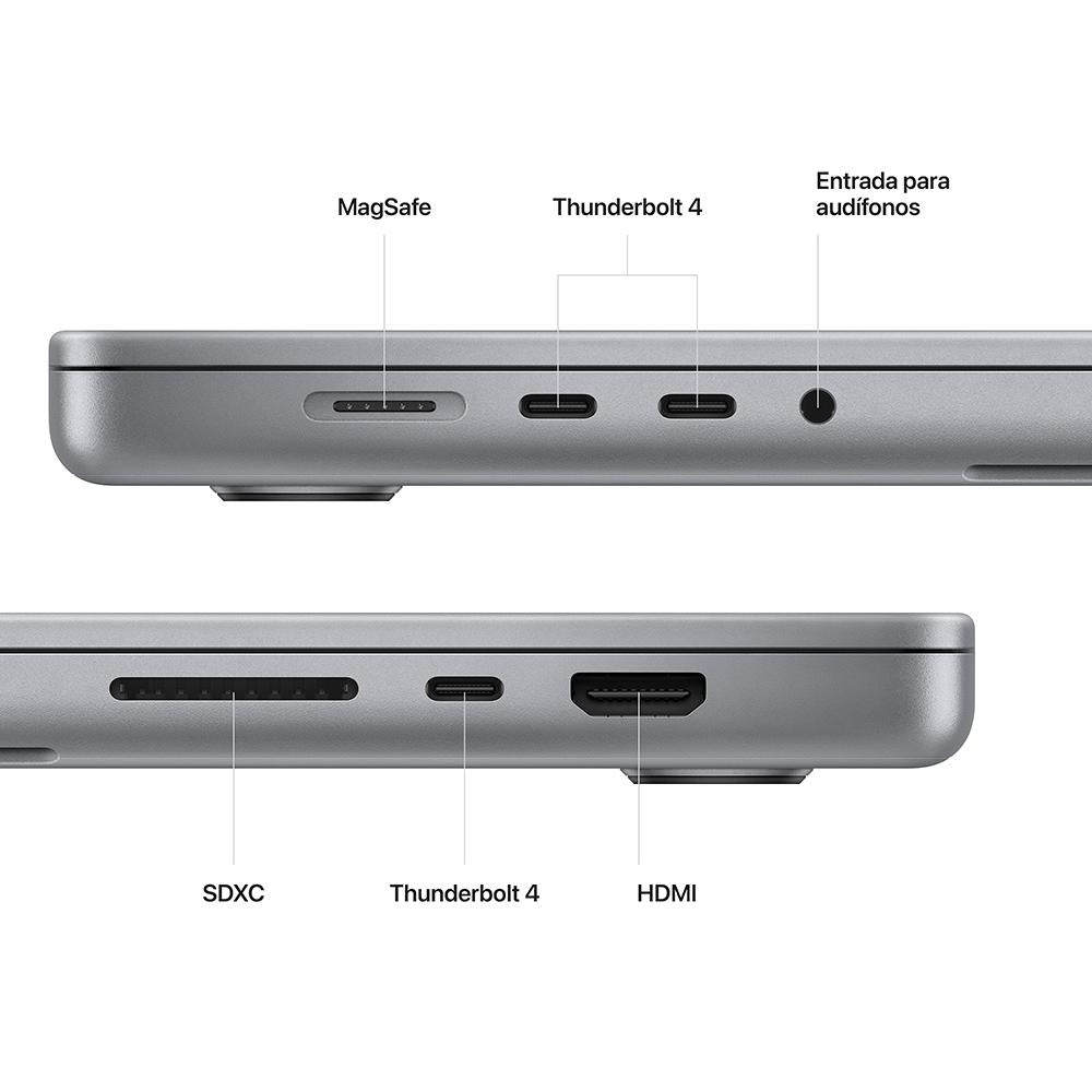 MacBook Pro de 16 pulgadas: Chip M2 Pro de Apple con CPU de 12 núcleos y GPU de 19 núcleos, 1 TB SSD - Gris espacial