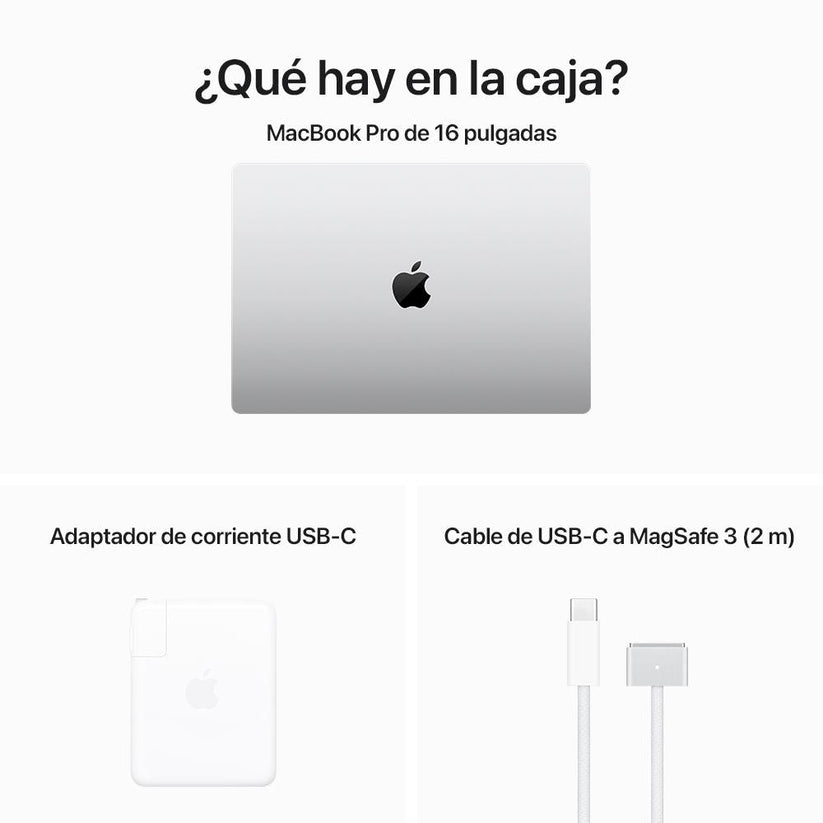 MacBook Pro de 16 pulgadas: Chip M3 Max de Apple con CPU de 14 núcleos y GPU de 30 núcleos, 1 TB SSD - Plata
