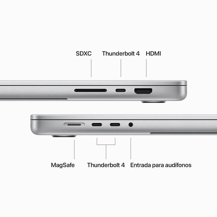MacBook Pro de 16 pulgadas: Chip M3 Max de Apple con CPU de 14 núcleos y GPU de 30 núcleos, 1 TB SSD - Plata