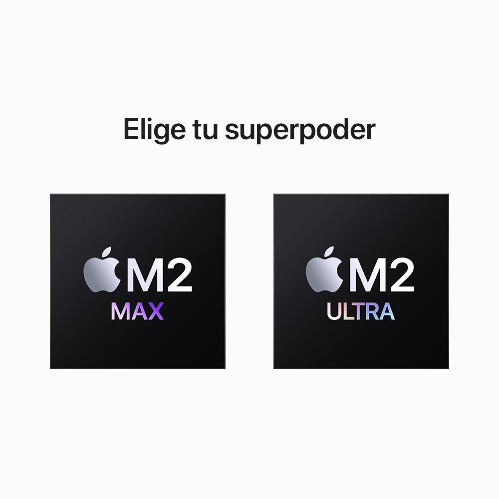 Mac Studio: Chip M2 Ultra de Apple con CPU de 24 núcleos, GPU de 60 núcleos y Neural Engine de 32 núcleos, 1 TB SSD