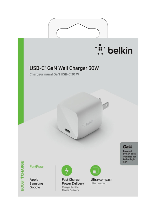 BK WALL BOOST CHARGE USB-C 30W GAN-WT