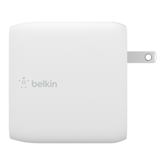 Cargador de Pared Dual USB-C PD GAN 68W - Blanco