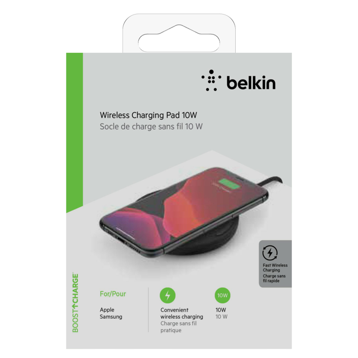 BASE DE CARGA INAL BK PAD QI10W-NEGRO