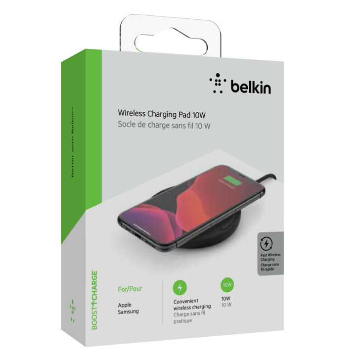 BASE DE CARGA INAL BK PAD QI10W-NEGRO
