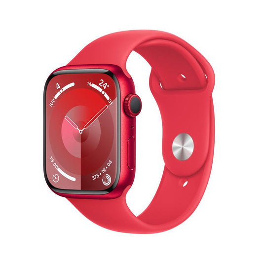 Apple Watch Series 9 GPS • Caja de aluminio (PRODUCT)RED de 45 mm • Correa deportiva (PRODUCT)RED - M/L