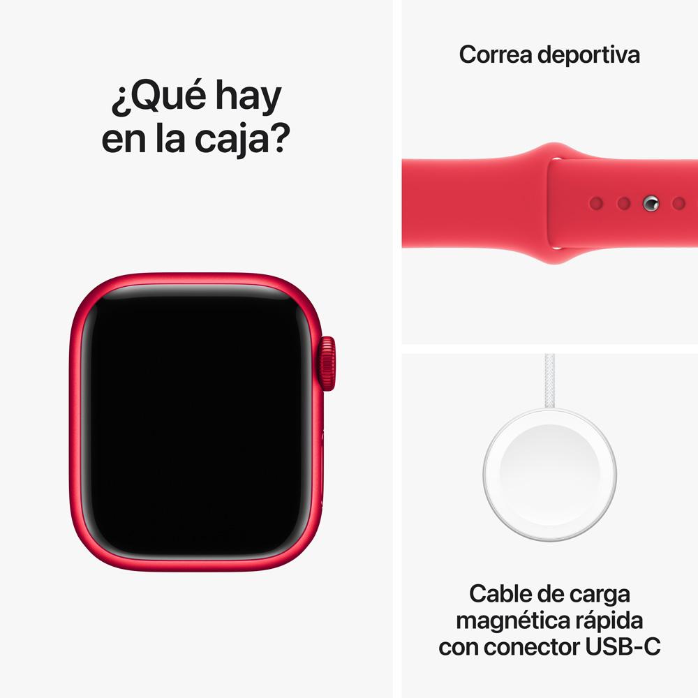 Apple Watch Series 9 GPS + Cellular • Caja de aluminio (PRODUCT)RED de 41 mm • Correa deportiva (PRODUCT)RED - S/M