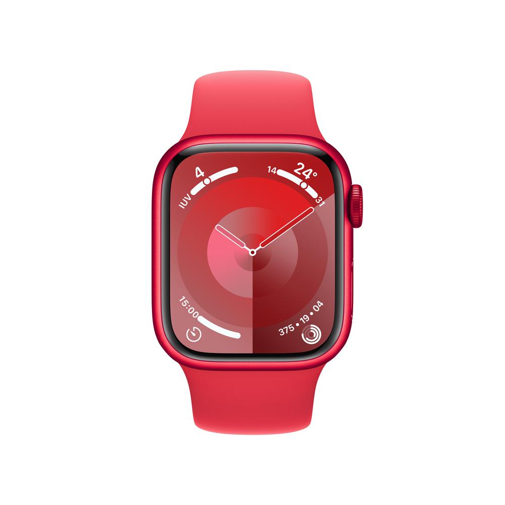 Apple Watch Series 9 GPS + Cellular • Caja de aluminio (PRODUCT)RED de 41 mm • Correa deportiva (PRODUCT)RED - S/M