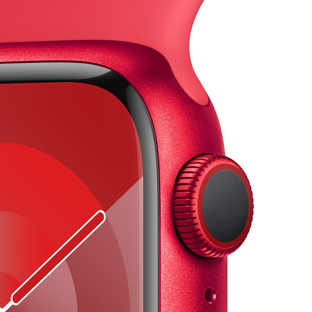 Apple Watch Series 9 GPS + Cellular • Caja de aluminio (PRODUCT)RED de 41 mm • Correa deportiva (PRODUCT)RED - S/M