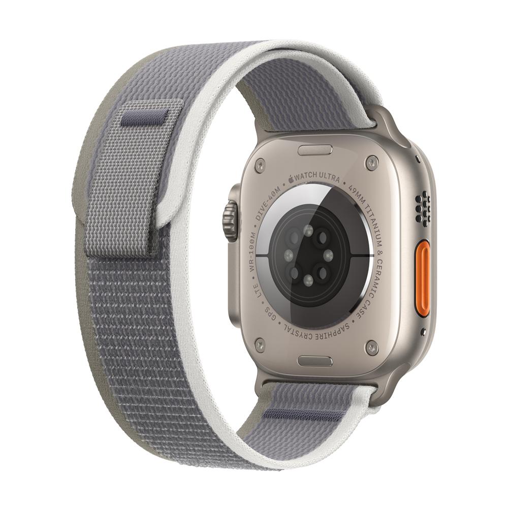 Apple Watch Ultra 2 GPS + Cellular • Caja de titanio de 49 mm • Correa Trail verde/gris - M/L