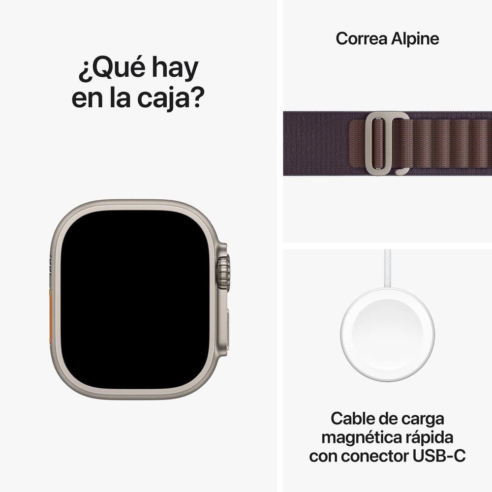 Apple Watch Ultra 2 GPS + Cellular • Caja de titanio de 49 mm • Correa Alpine índigo - M