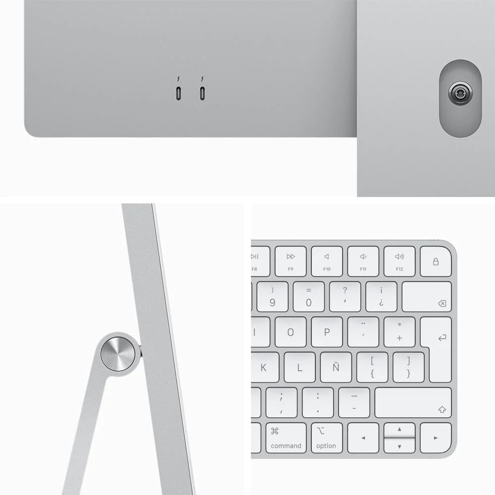 iMac con pantalla Retina 4,5K de 24 pulgadas Chip M3 de Apple con CPU de 8 núcleos y GPU de 10 núcleos 8GB Plata 512 GB