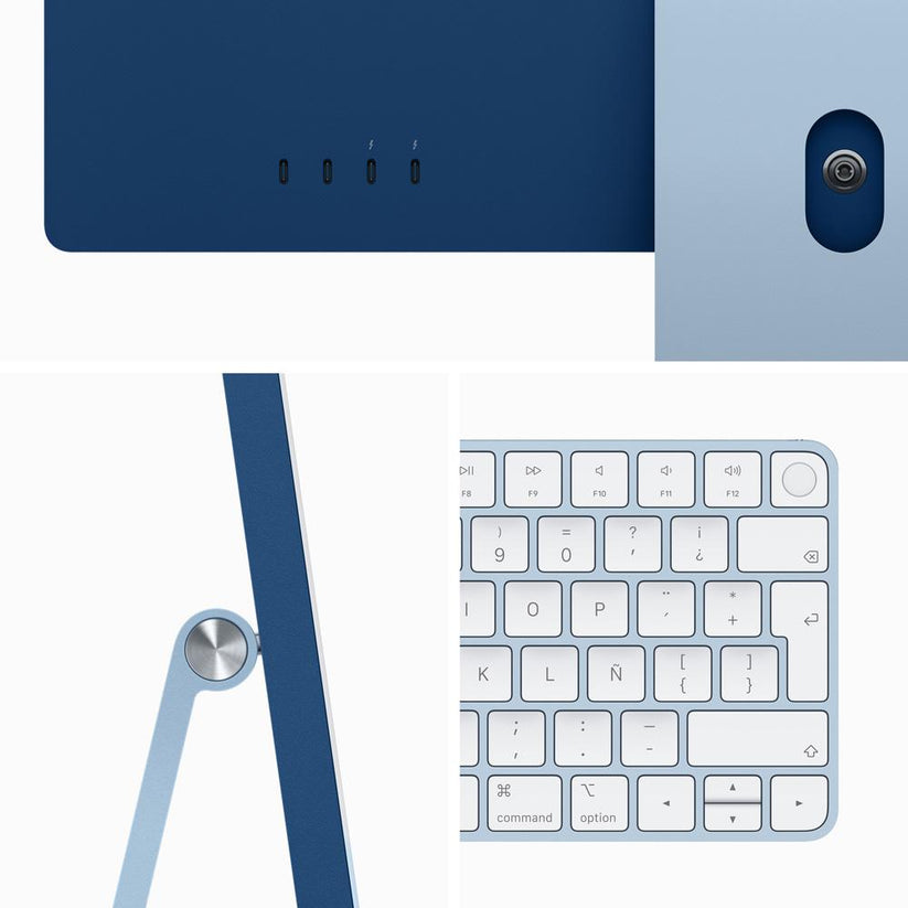 iMac con pantalla Retina 4,5K de 24 pulgadas Chip M3 de Apple con CPU de 8 núcleos y GPU de 10 núcleos 8GB Azul 256 GB